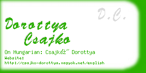 dorottya csajko business card